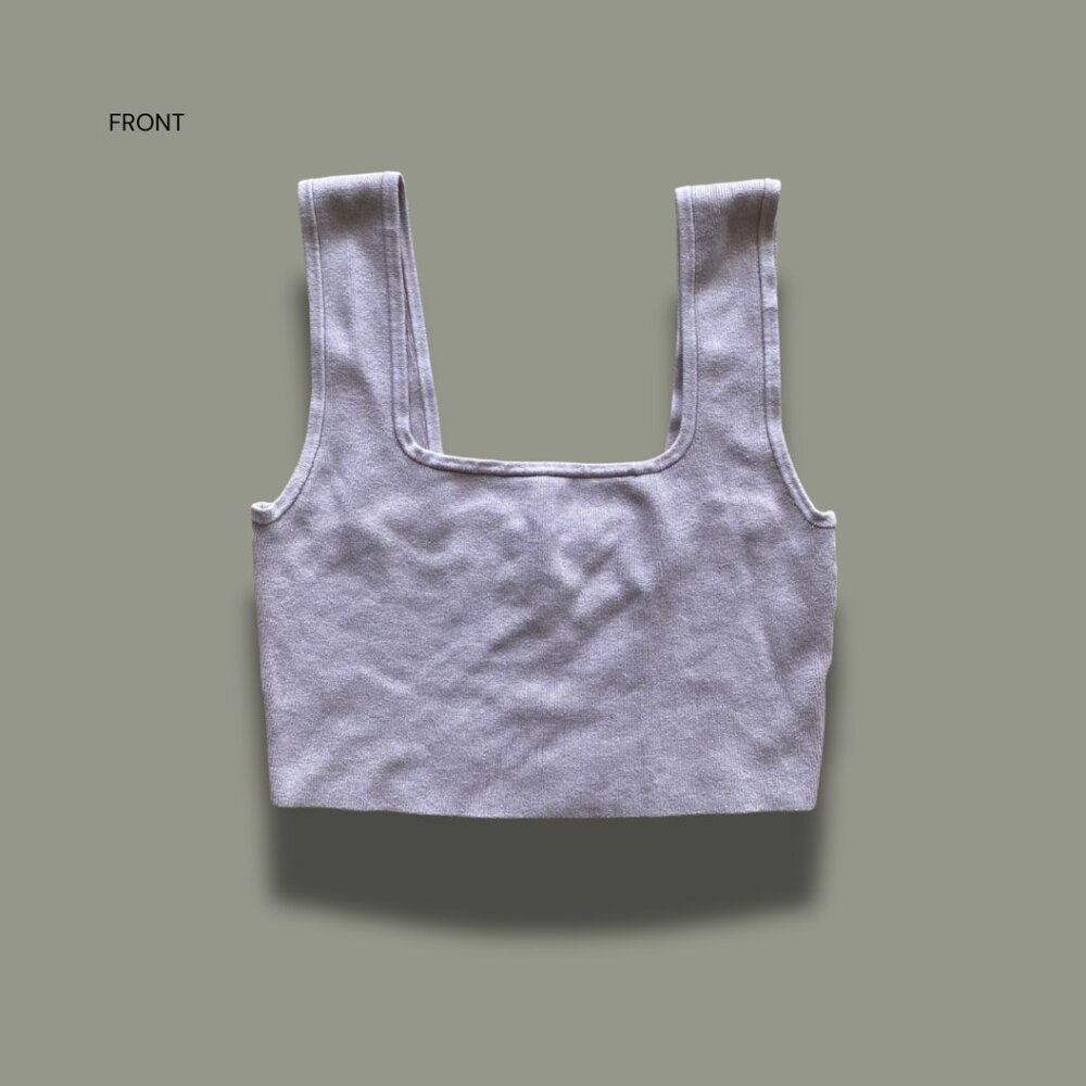 Cropped Ribbed Tank Top - Picture 3 of 4